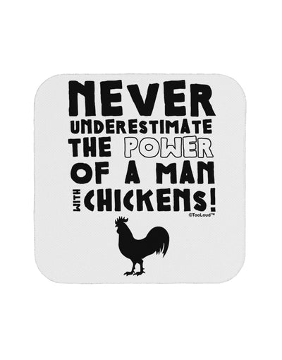 A Man With Chickens Coaster by TooLoud-Coasters-TooLoud-1-Davson Sales