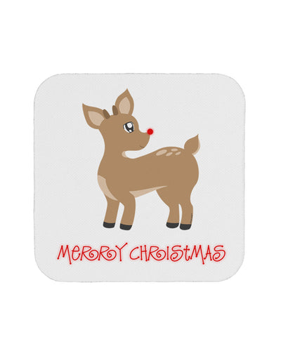 Cute Rudolph the Reindeer - Merry Christmas Coaster by TooLoud-Coasters-TooLoud-White-Davson Sales