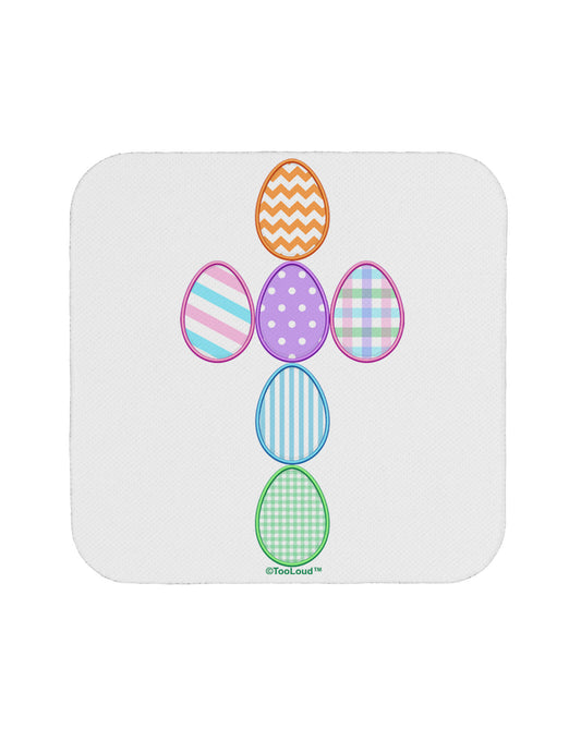 Easter Egg Cross Faux Applique Coaster-Coasters-TooLoud-1-Davson Sales