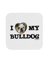 I Heart My Bulldog Coaster by TooLoud-Coasters-TooLoud-White-Davson Sales