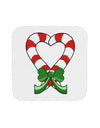 Candy Cane Heart Christmas Coaster-Coasters-TooLoud-White-Davson Sales