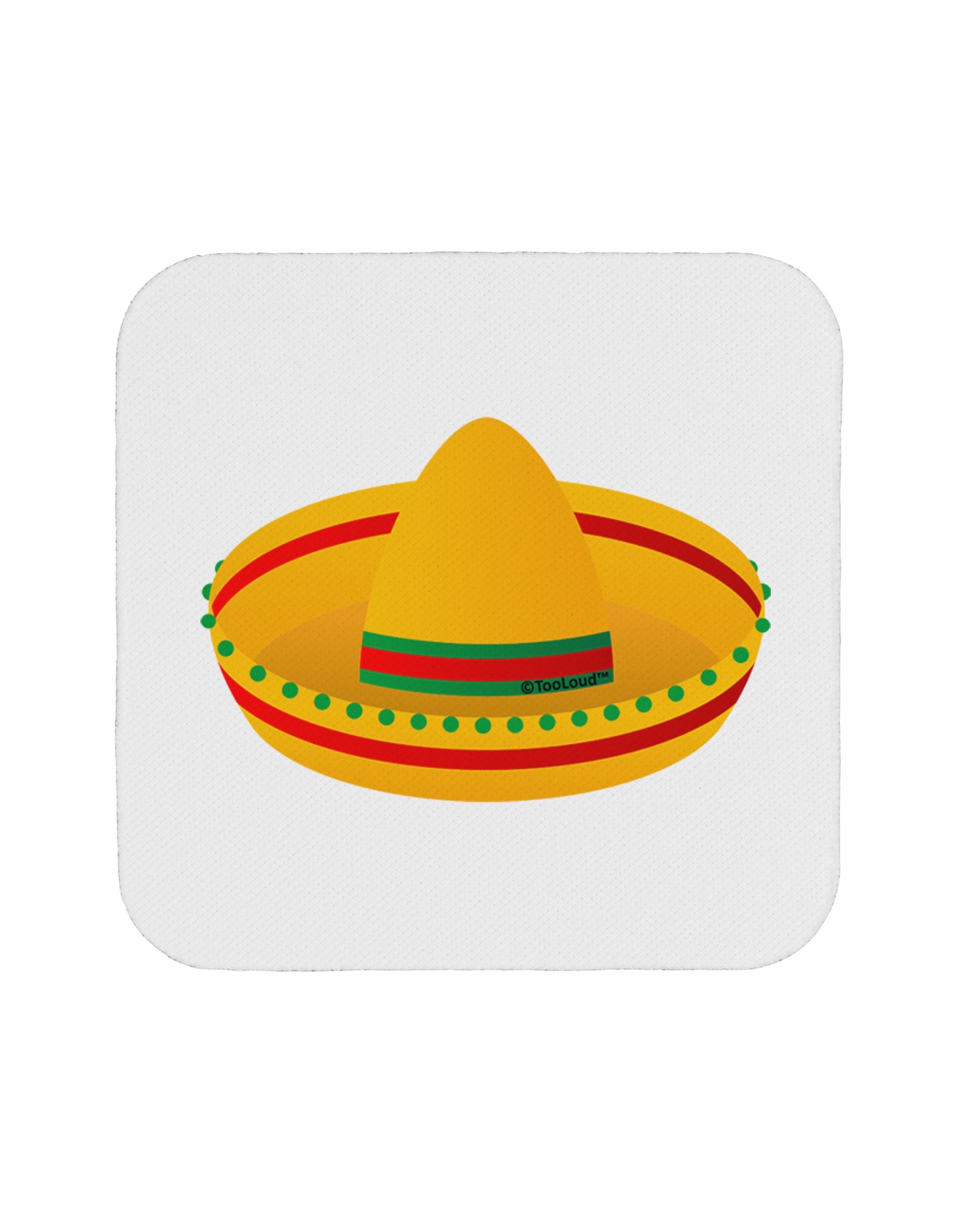 Sombrero Design Coaster by TooLoud-Coasters-TooLoud-White-Davson Sales