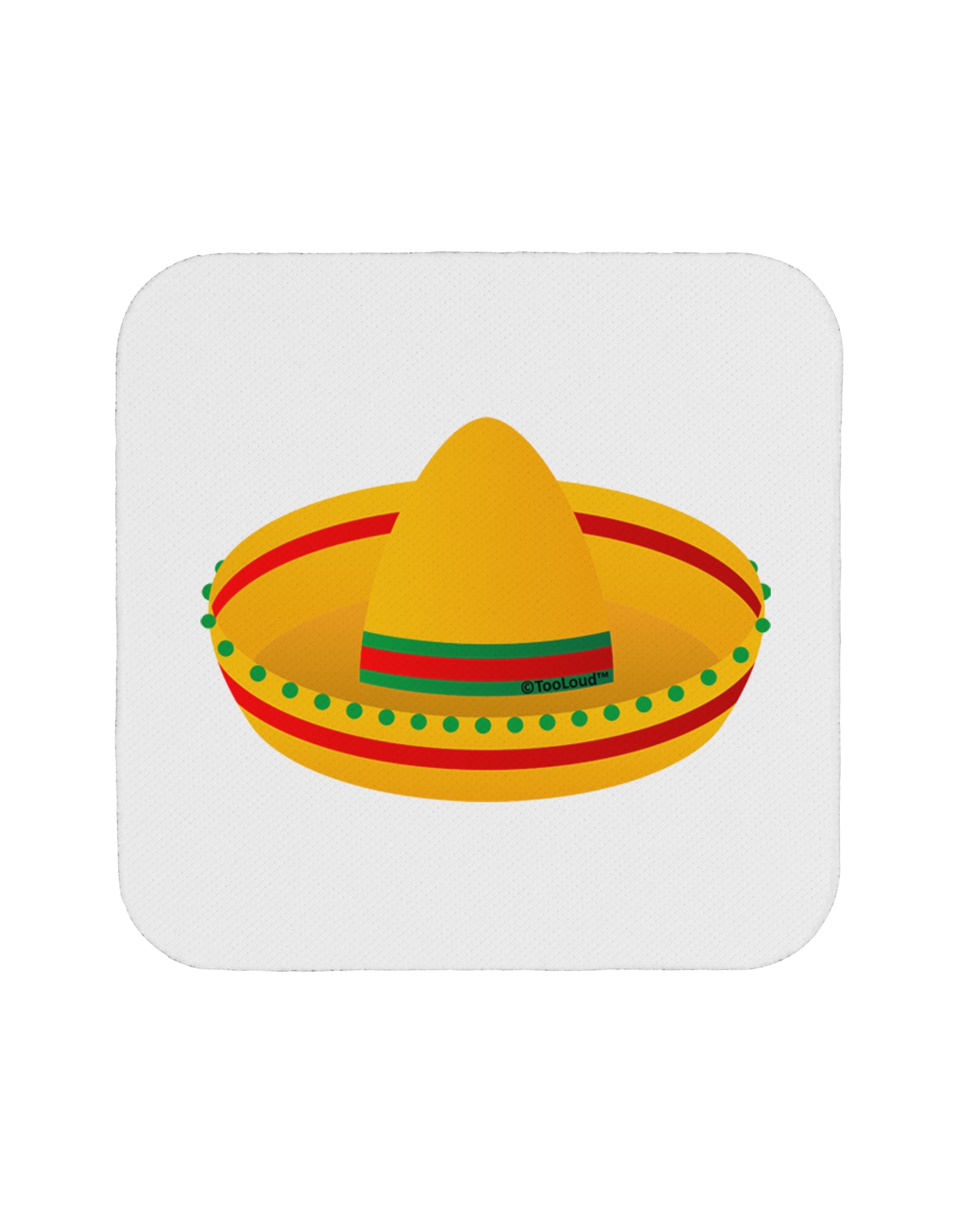 Sombrero Design Coaster by TooLoud-Coasters-TooLoud-White-Davson Sales
