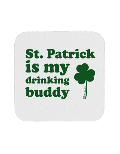 St Patrick is my Drinking Buddy Coaster-Coasters-TooLoud-White-Davson Sales