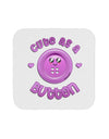 Cute As A Button Smiley Face Coaster-Coasters-TooLoud-1-Davson Sales