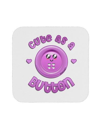 Cute As A Button Smiley Face Coaster-Coasters-TooLoud-1-Davson Sales