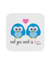 Owl You Need Is Love - Blue Owls Coaster by TooLoud-Coasters-TooLoud-White-Davson Sales