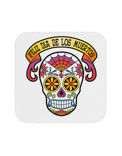 Feliz Dia de los Muertos Calavera Coaster-Coasters-TooLoud-White-Davson Sales