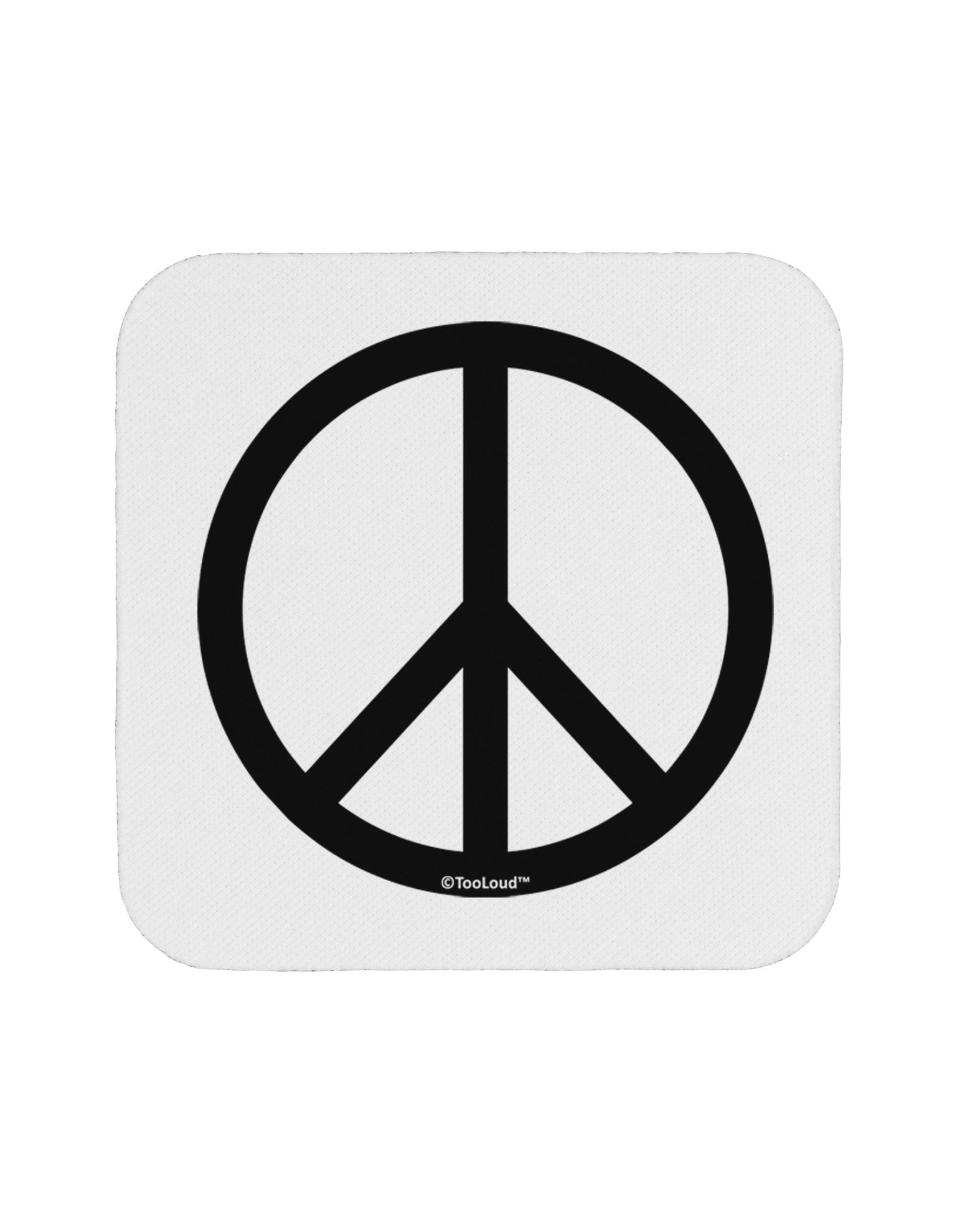 Peace Sign Symbol Coaster-Coasters-TooLoud-White-Davson Sales