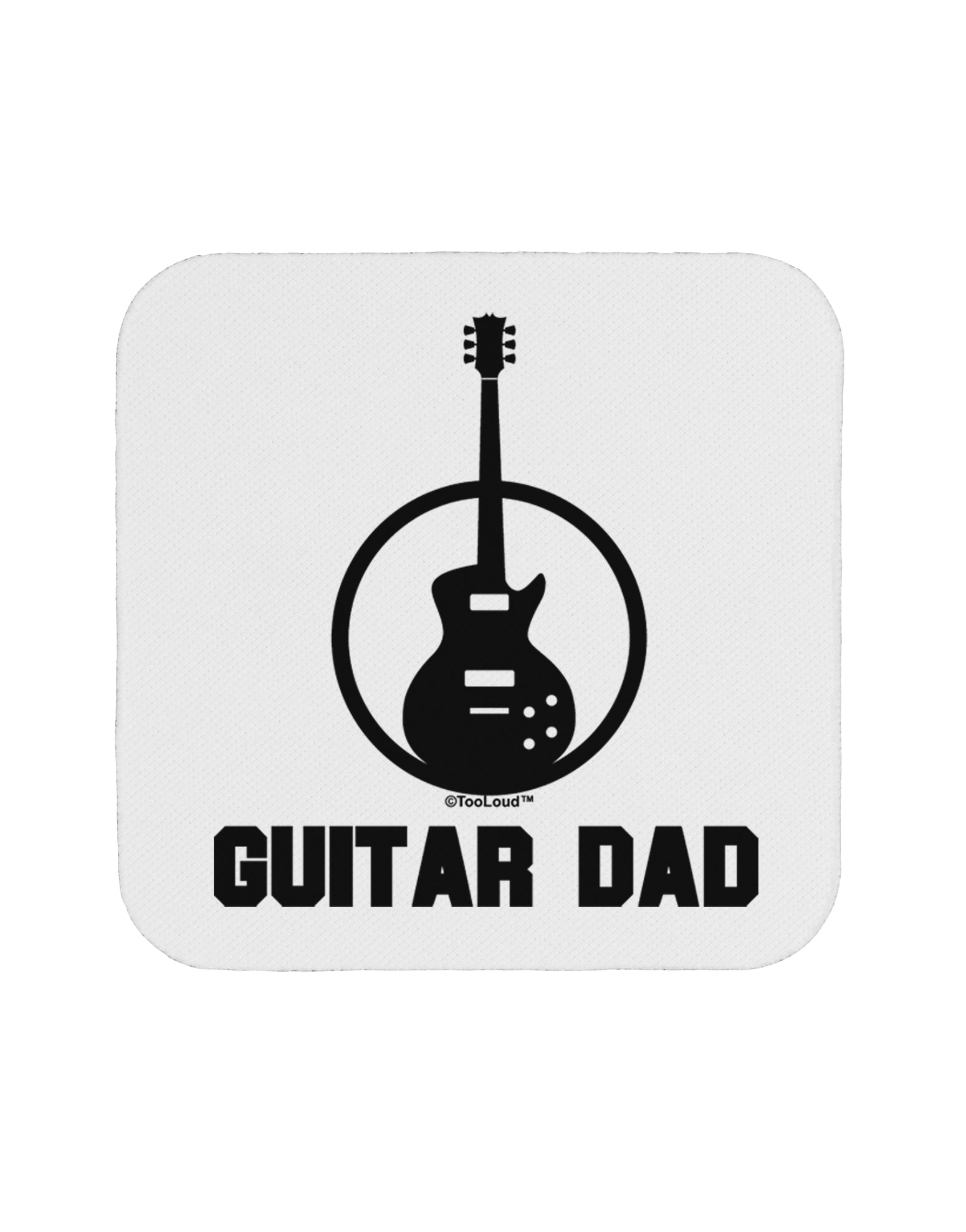 Guitar Dad Coaster by TooLoud-Coasters-TooLoud-White-Davson Sales