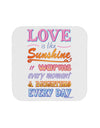 Love is like Sunshine - Quote Coaster-Coasters-TooLoud-White-Davson Sales