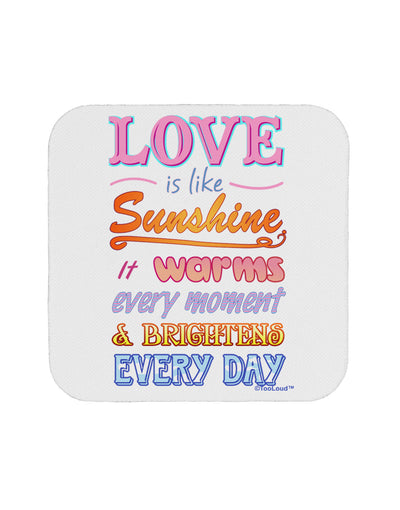 Love is like Sunshine - Quote Coaster-Coasters-TooLoud-White-Davson Sales