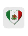 Mexican Flag Heart - Beveled Coaster by TooLoud-Coasters-TooLoud-White-Davson Sales