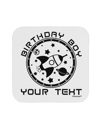 Personalized Birthday Boy Space with Customizable Name Coaster-Coasters-TooLoud-White-Davson Sales