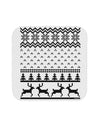 Ugly Christmas Sweater Snowflake Reindeer Pattern Coaster-Coasters-TooLoud-White-Davson Sales