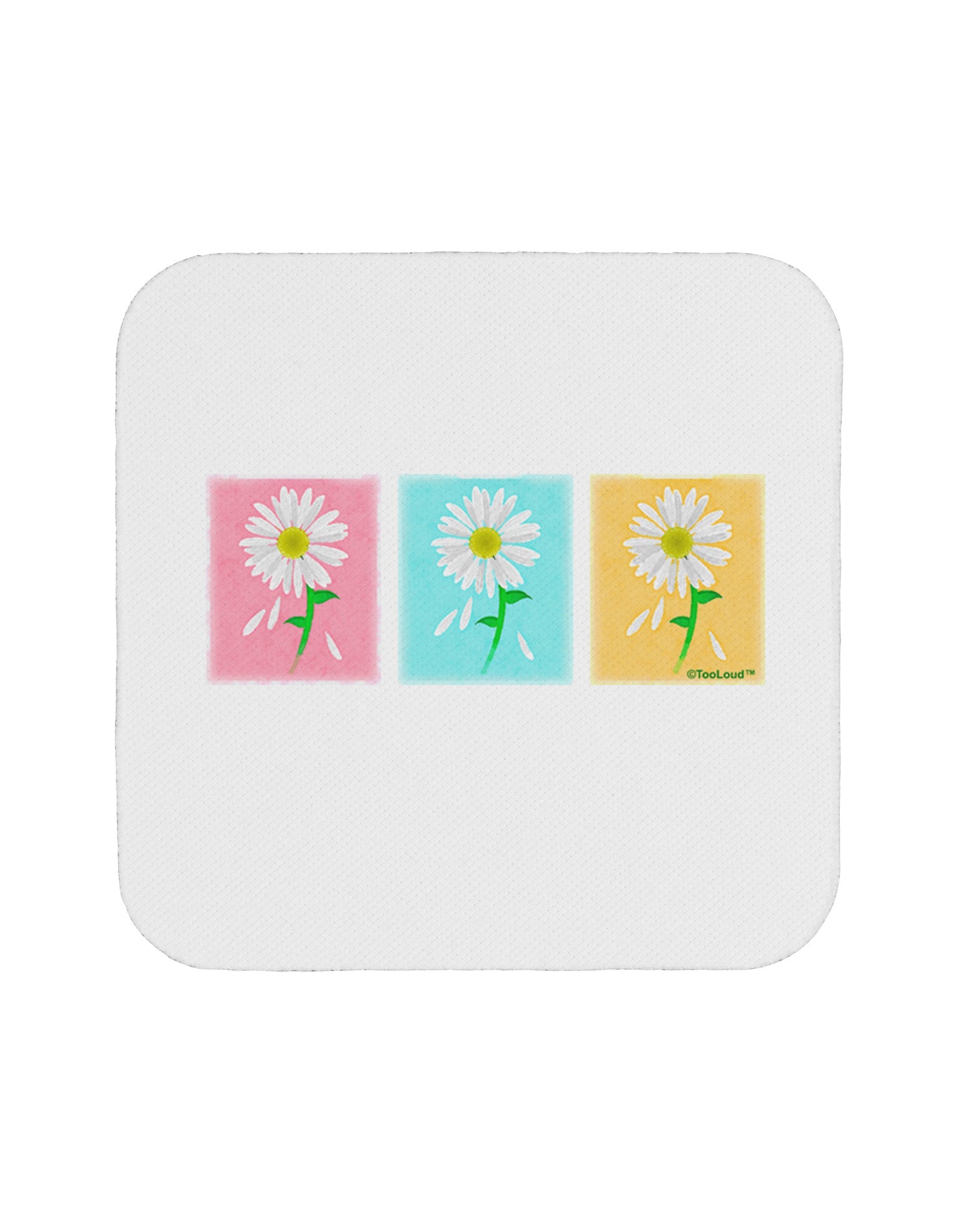 Pretty Daisies Watercolor Coaster-Coasters-TooLoud-1 Piece-Davson Sales