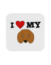 I Heart My - Cute Doxie Dachshund Dog Coaster by TooLoud-Coasters-TooLoud-White-Davson Sales