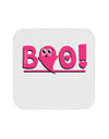 Cute Boo Text Pink Coaster-Coasters-TooLoud-White-Davson Sales