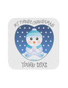 Personalized My First Christmas Snowbaby Blue Coaster-Coasters-TooLoud-White-Davson Sales