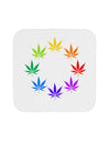 Rainbow Pot - Marijuana Leaf Coaster-Coasters-TooLoud-White-Davson Sales