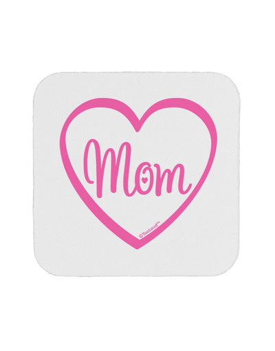 Mom Heart Design - Pink Coaster by TooLoud-Coasters-TooLoud-White-Davson Sales