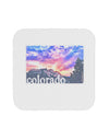 CO Rainbow Sunset Watercolor Text Coaster-Coasters-TooLoud-1-Davson Sales