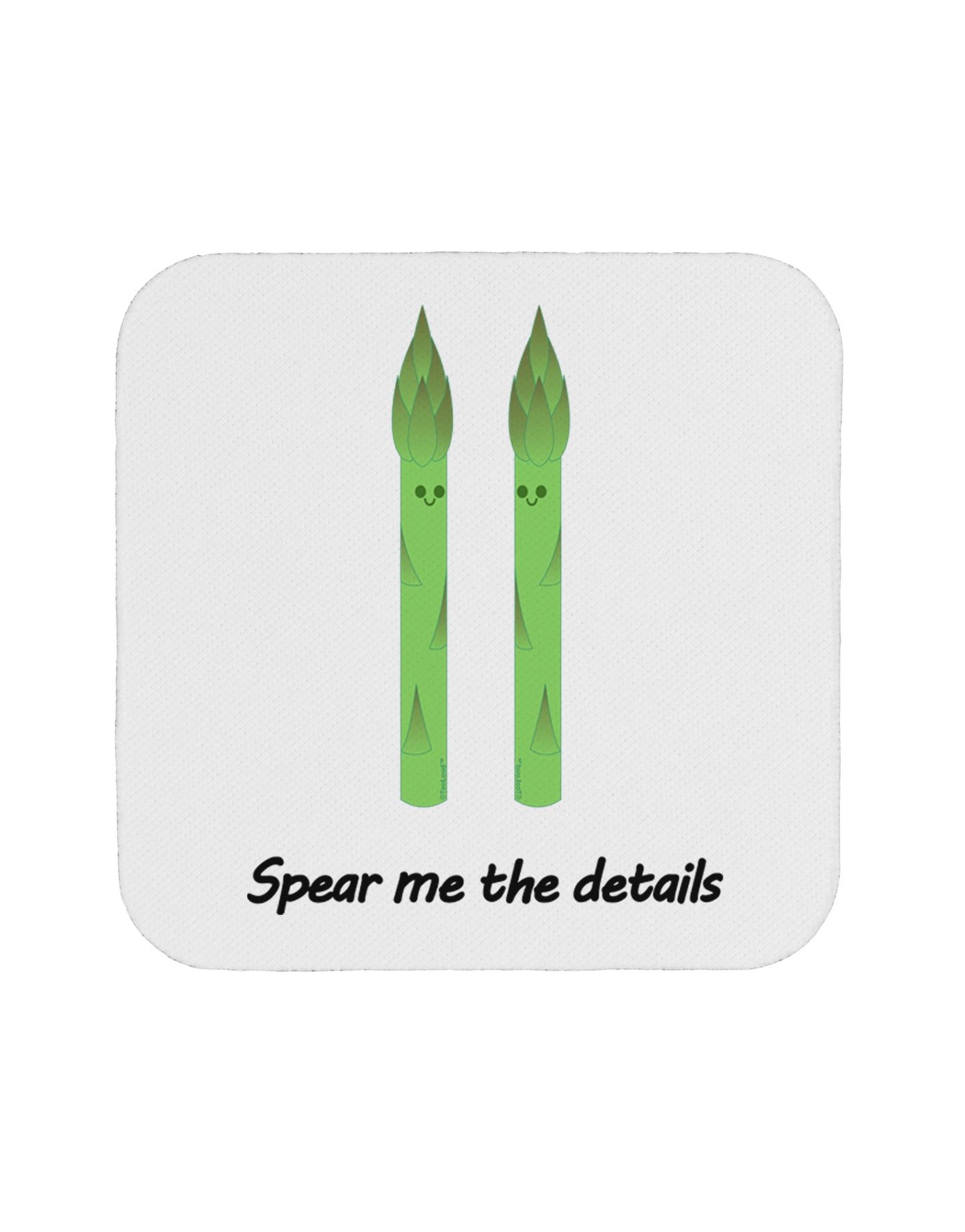 Asparagus - Spear Me the Details Coaster-Coasters-TooLoud-White-Davson Sales