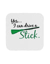 Drive Stick Green Coaster-Coasters-TooLoud-White-Davson Sales