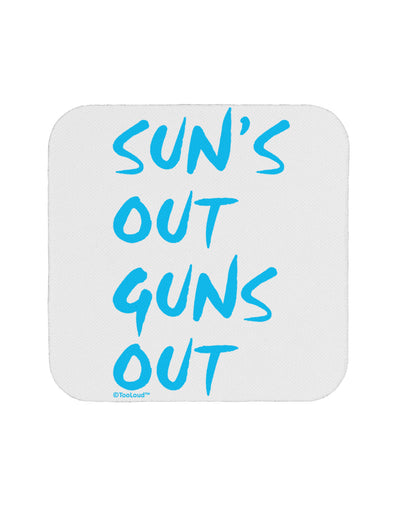 Suns Out Guns Out - Blue Coaster-Coasters-TooLoud-White-Davson Sales