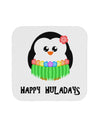 Happy Huladays Holiday Penguin - Christmas Coaster-Coasters-TooLoud-White-Davson Sales