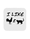 I Like Rooster & Cat Silhouette Coaster by TooLoud-Coasters-TooLoud-White-Davson Sales