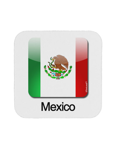 Mexican Flag App Icon - Text Coaster by TooLoud-Coasters-TooLoud-White-Davson Sales