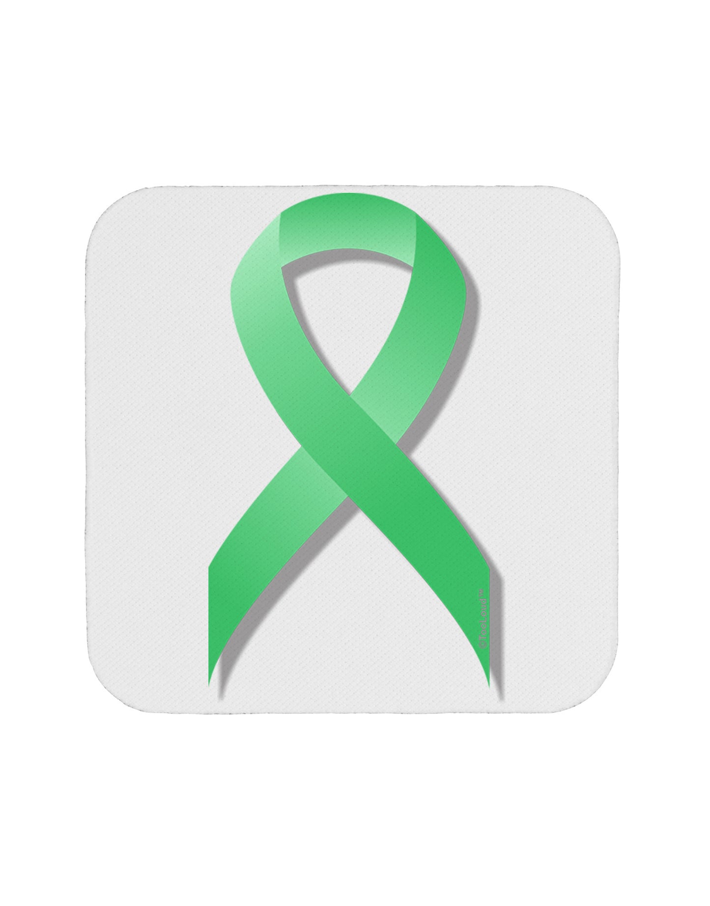 Celiac Disease Awareness Ribbon - Light Green Coaster-Coasters-TooLoud-White-Davson Sales