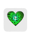 Water Droplet Heart Green Coaster by TooLoud-Coasters-TooLoud-White-Davson Sales