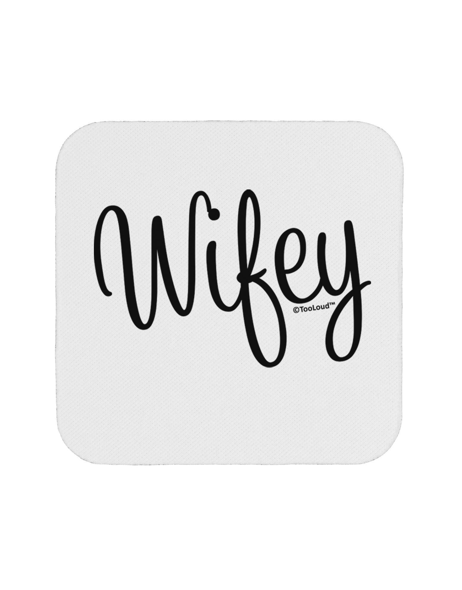 Wifey - Wife Design Coaster by TooLoud-Coasters-TooLoud-White-Davson Sales