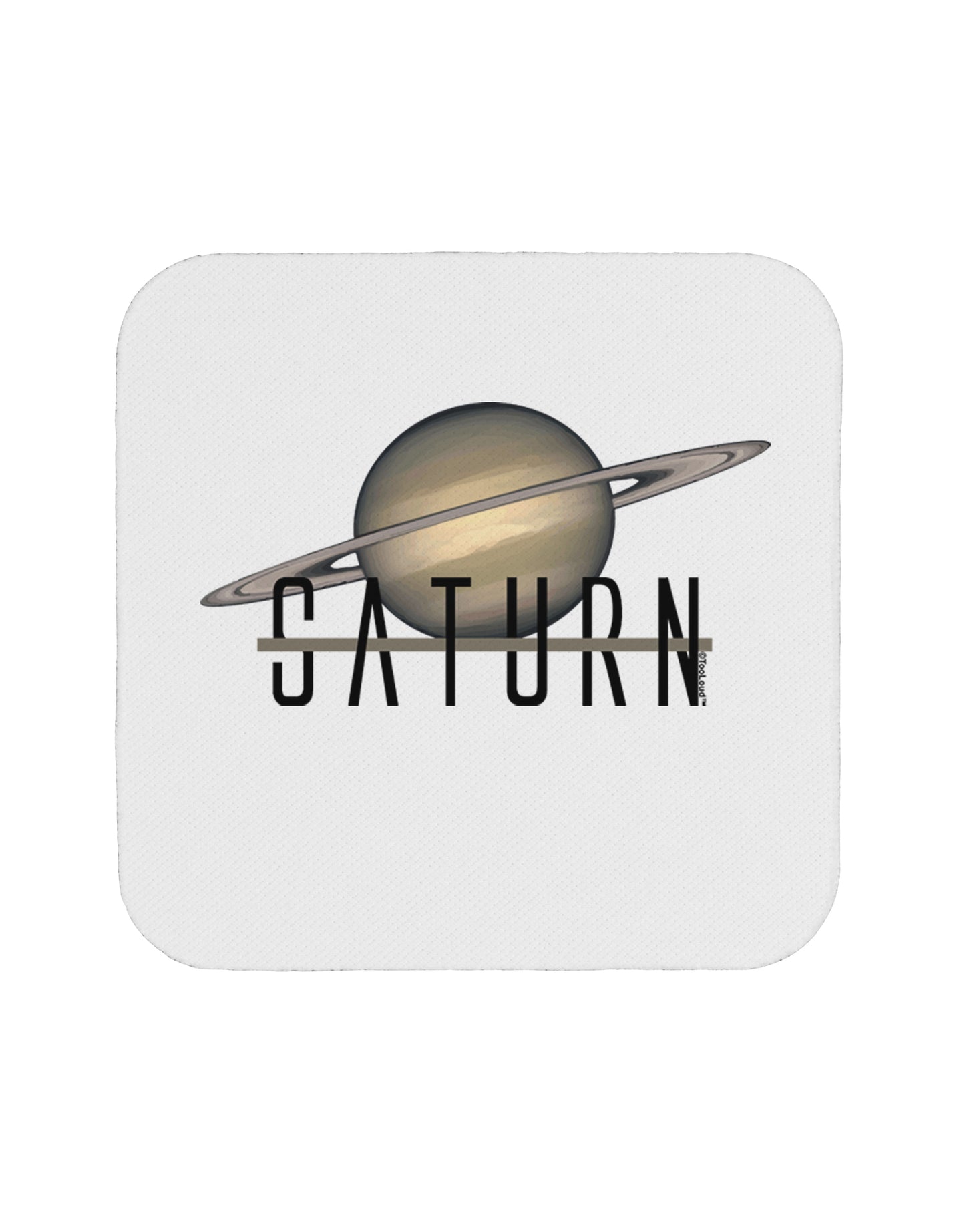 Planet Saturn Text Coaster by TooLoud-Coasters-TooLoud-1-Davson Sales