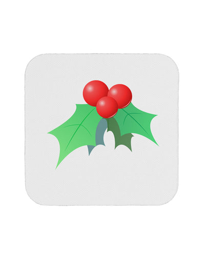 Mistletoe Christmas Design Coaster-Coasters-TooLoud-White-Davson Sales