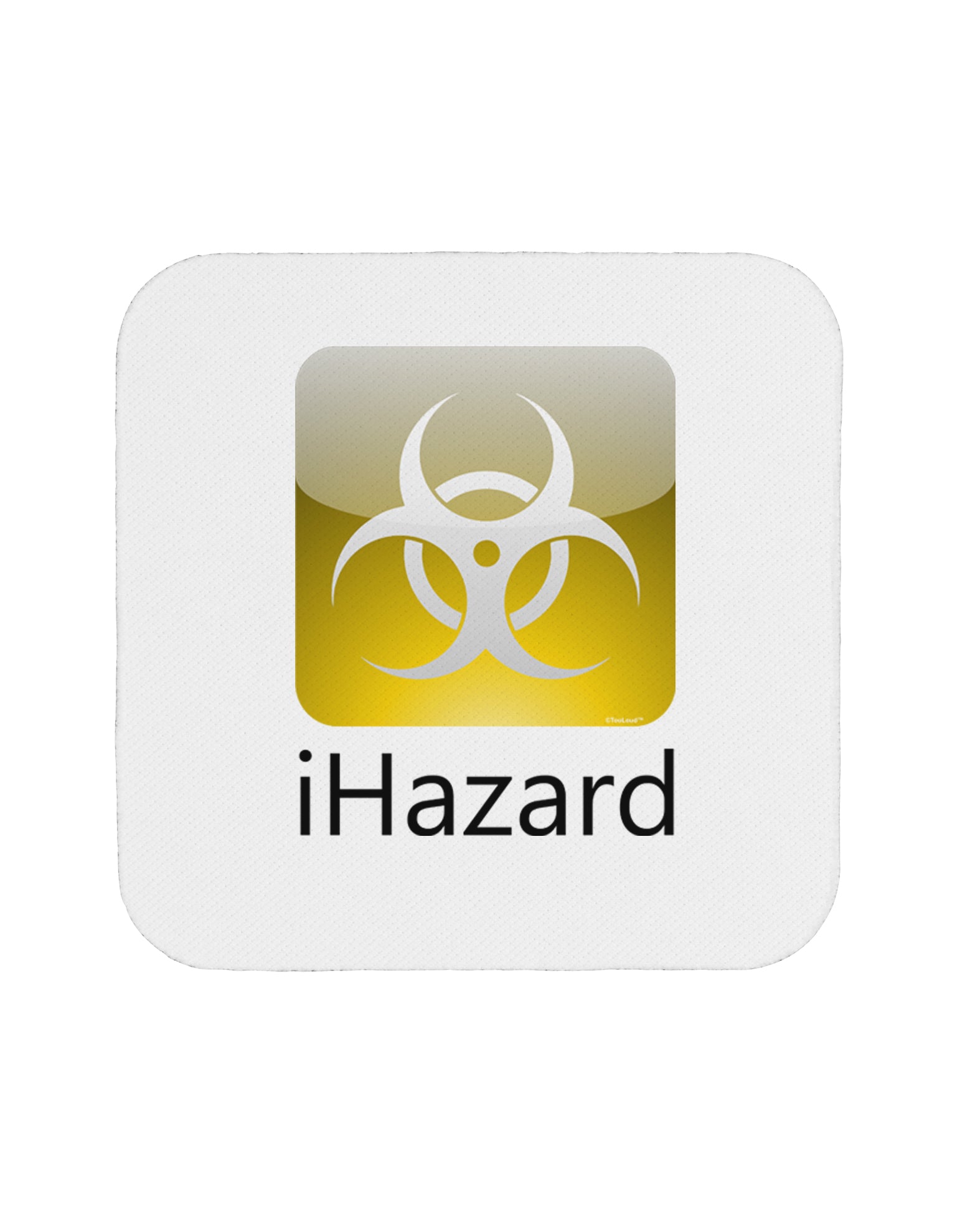 iHazard Logo - Zombie Apocalypse Coaster-Coasters-TooLoud-White-Davson Sales