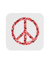 Peace Sign Hearts Red Coaster-Coasters-TooLoud-1-Davson Sales