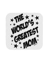 The World's Greatest Mom - Superhero Style Coaster by TooLoud-Coasters-TooLoud-White-Davson Sales