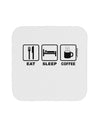 Eat Sleep Coffee Design Coaster by TooLoud-Coasters-TooLoud-White-Davson Sales