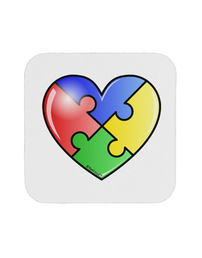 Big Puzzle Heart - Autism Awareness Coaster by TooLoud-Coasters-TooLoud-White-Davson Sales