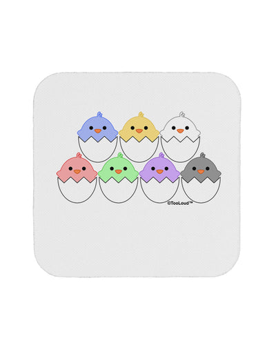 Cute Hatching Chicks Group Coaster by TooLoud-Coasters-TooLoud-White-Davson Sales