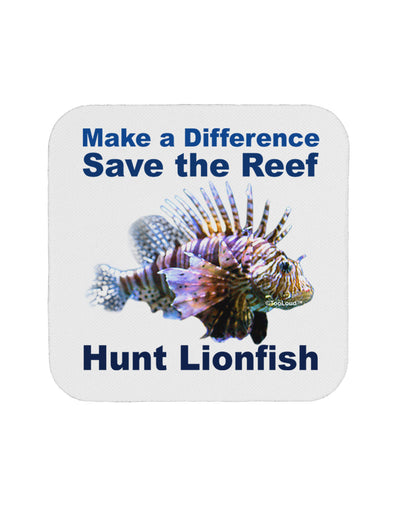 Save the Reef - Hunt Lionfish Coaster-Coasters-TooLoud-White-Davson Sales