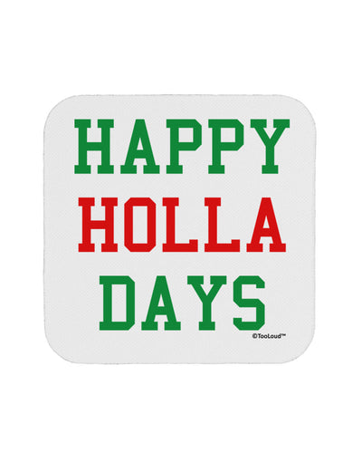 Happy Holla Days - Red and Green Coaster by TooLoud-Coasters-TooLoud-White-Davson Sales