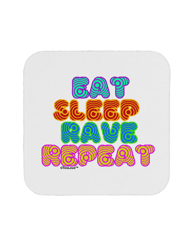 Eat Sleep Rave Repeat Hypnotic Coaster by TooLoud-Coasters-TooLoud-White-Davson Sales