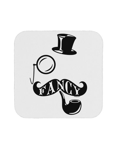 Fancy Tophat Mustache Pipe and Monocle Coaster-Coasters-TooLoud-White-Davson Sales