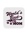 World's Best Cat Mom Coaster by TooLoud-Coasters-TooLoud-White-Davson Sales