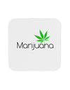 Marijuana Text and Leaf Coaster-Coasters-TooLoud-White-Davson Sales