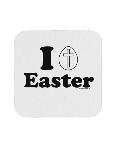 I Egg Cross Easter Design Coaster by TooLoud-Coasters-TooLoud-White-Davson Sales